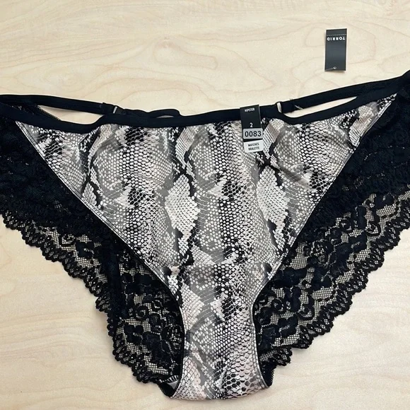3 for $30 TORRID PANTY SALE-NWT SNAKESKIN PRINT & LACE BACK HIPSTER SIZE 2X 0083 - Picture 9 of 9